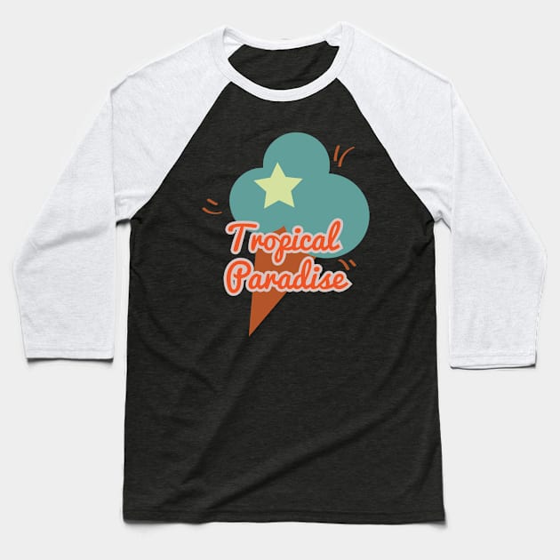 Tropical Paradise Baseball T-Shirt by Gigart